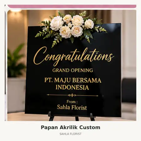 Papan Bunga Akrilik Muna